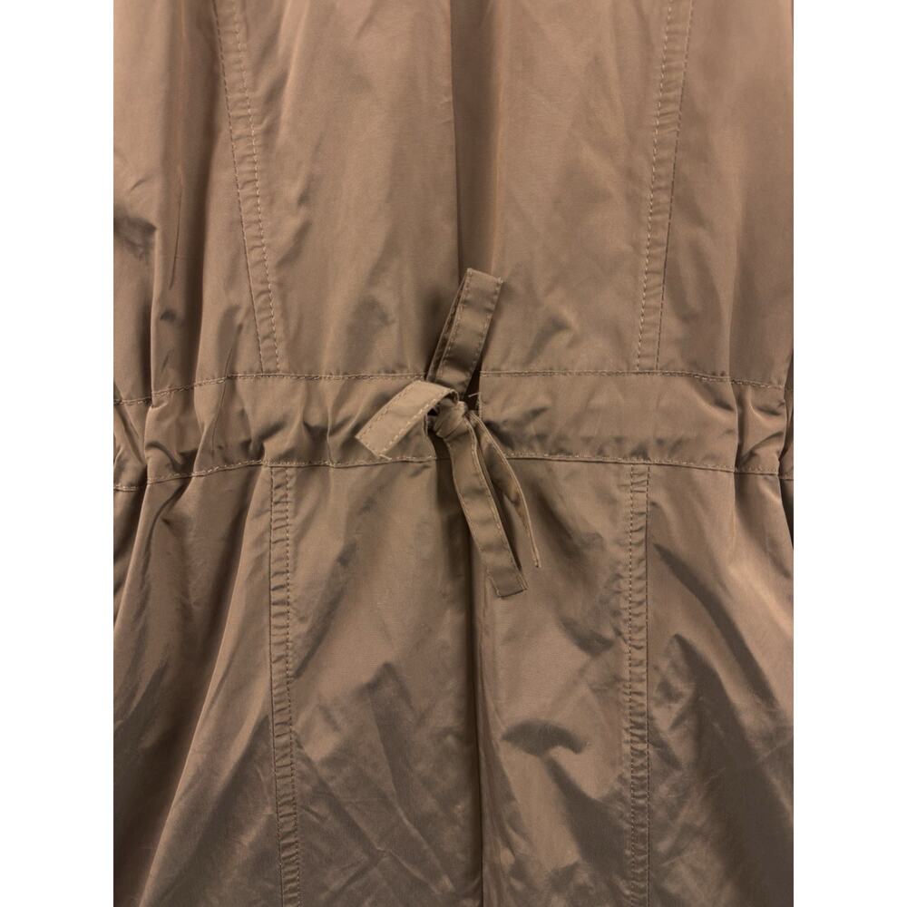 Cole Haan Women’s Taupe Hooded Raincoat Lightweight Mock Neck Jacket XL - Picture 13 of 16